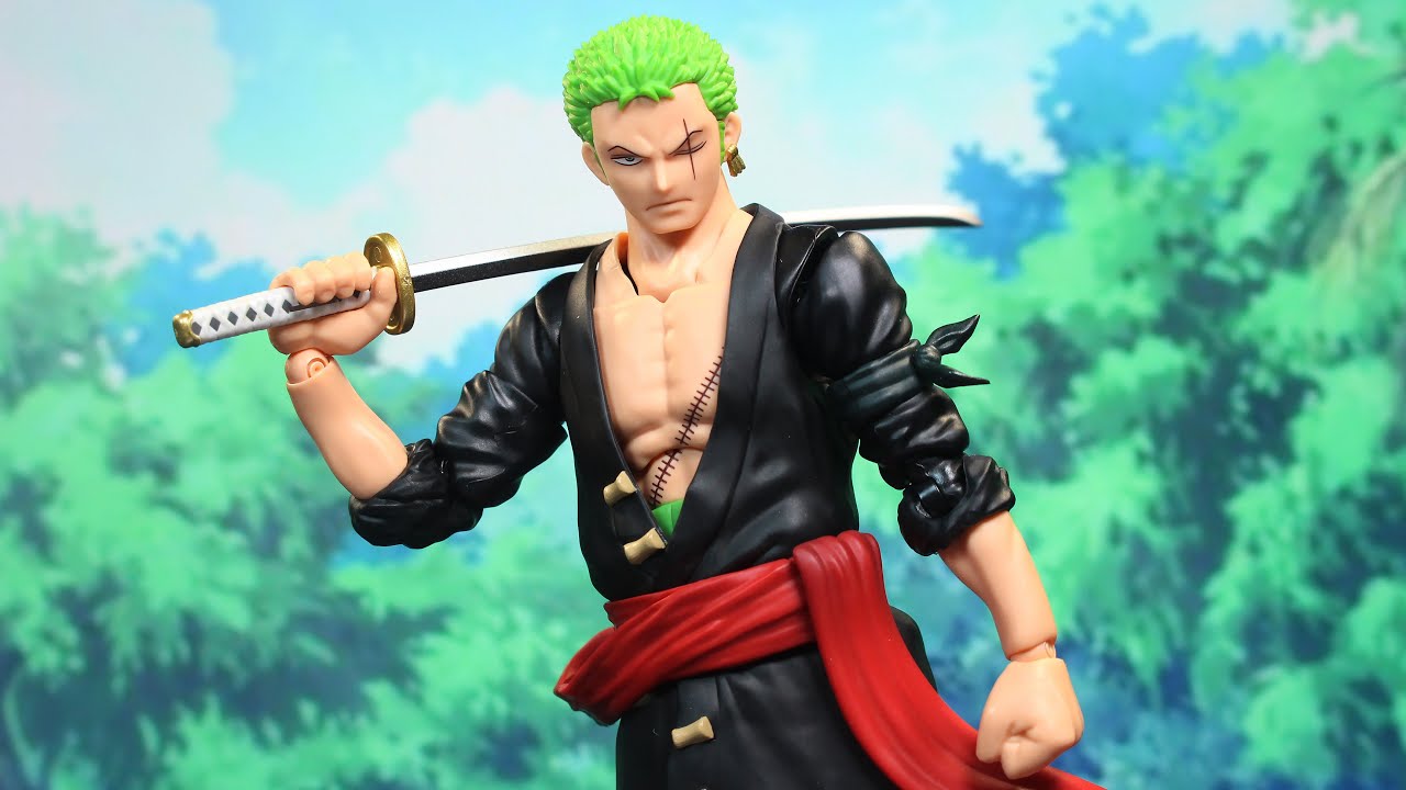 Bandai S.H.Figuarts One Piece - Roronoa Zoro Onigashima | Statuina 15 Cm | Ufficiale Tamashii Nations | Collezionabile - 3