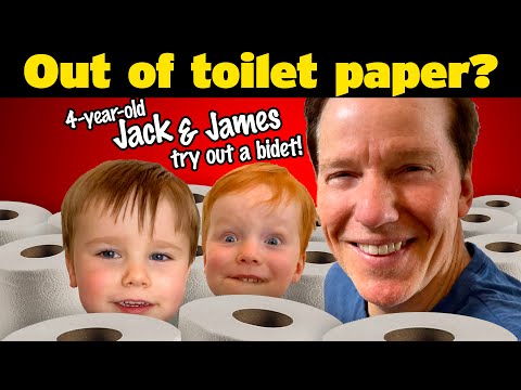 Out of Toilet Paper? 4-Year-Old Jack & James Try Out a Bidet! | JEFF DUNHAM