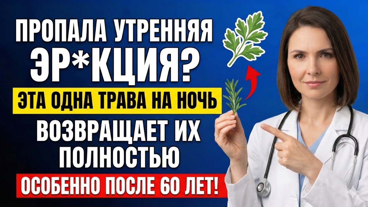 🔴 Мужчины 60+: 1 РАСТЕНИЕ перед СНОМ возвращает УТРЕННЮЮ ЭРЕКЦИЮ! Уролог раскрывает | Dr. Mariana