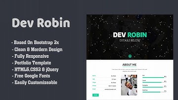 Dev Robin | Responsive Personal Portfolio HTML5 Template | Themeforest Website Templates and Themes