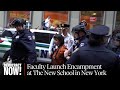 12 arrested outside nycs new school as first facultyled gaza solidarity encampment continues