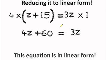 Maths - How to reduce an equation to linear form and solve it - English