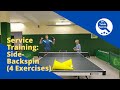 Table Tennis Service Training: Side-Backspin Service (4 Exercises)