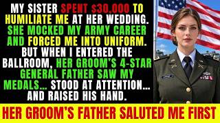My Sister Tried to Humiliate Me — Until Her Groom’s 4-Star General Father Rose and Saluted.