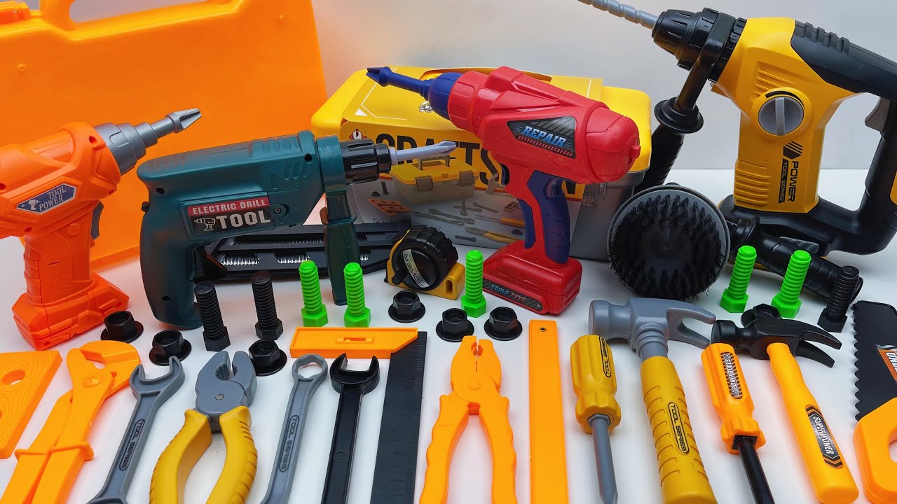 14 min to open the box, satisfied with the electric screwdriver, screw assembly toolbox | Toy Review