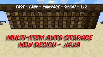 Auto Multi-Item Sorter/Storage | Java 1.17.1 | Silent | Expandable | Unbreakable