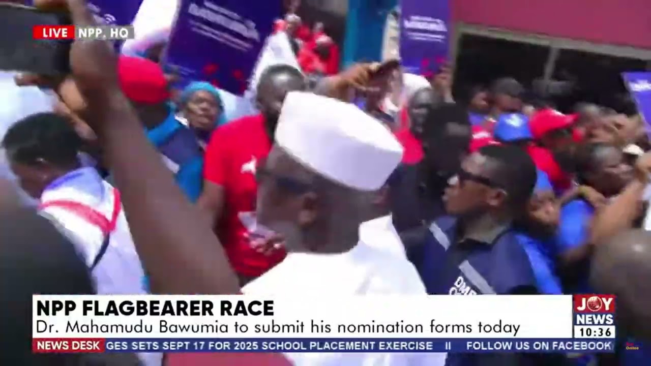 Dr. Bawumia arrives at NPP HQ with Samira & Napo to submit nomination forms