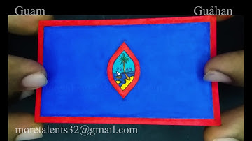 Draw Guam Flag while Anthem National