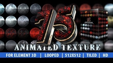 75 Animated Texture for Element 3d - Trailer 1920x1080