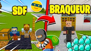 L'HISTOIRE D'UN SDF DEVENU BRAQUEUR ! FILM BRAQUAGE COURT METRAGE MINECRAFT RP