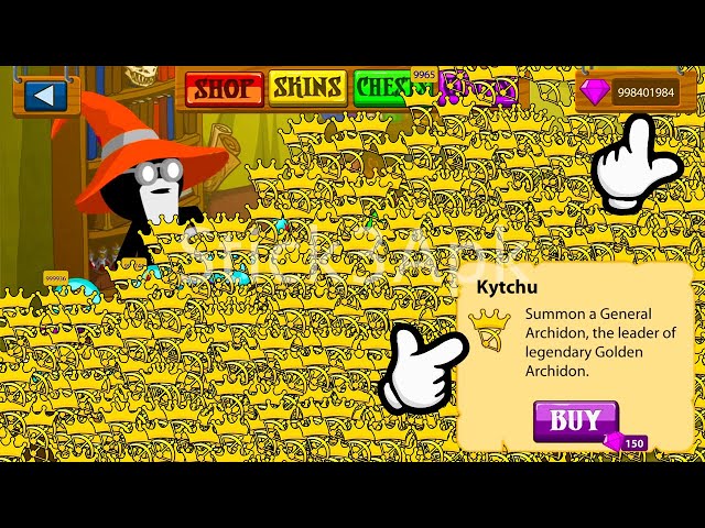 SUMMON x999999 ITEMS GOLDEN KYTCHU in MAGIC SHOP HACK | Stick War Legacy Mod - Stick3Apk class=