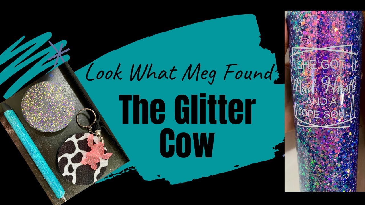 COW PRINT TUMBLER using ALCOHOL INK and GLITTER!