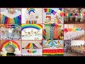 Rainbow party Decoration ideas | Colourful Decoration ideas | Holi Decoration|