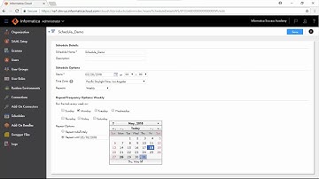 Organizational Configuration and Management for CDI - Managing Schedules (Operator/Admin)