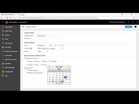 Organizational Configuration and Management for CDI - Managing Schedules (Operator/Admin)