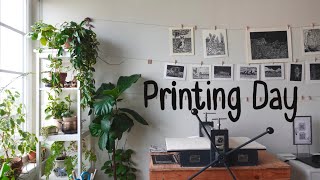 Studio Vlog | Printmaking Process, Linocut Print