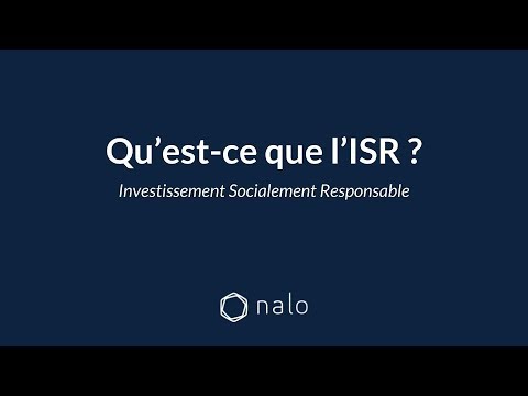 Isr L Investissement Socialement Responsable