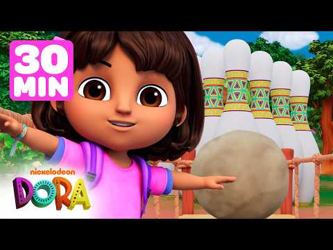 Dora and Boots Play Bowling, Soccer, & More Sports! #2 ⚽️ 30 Minutes | Nick Jr.