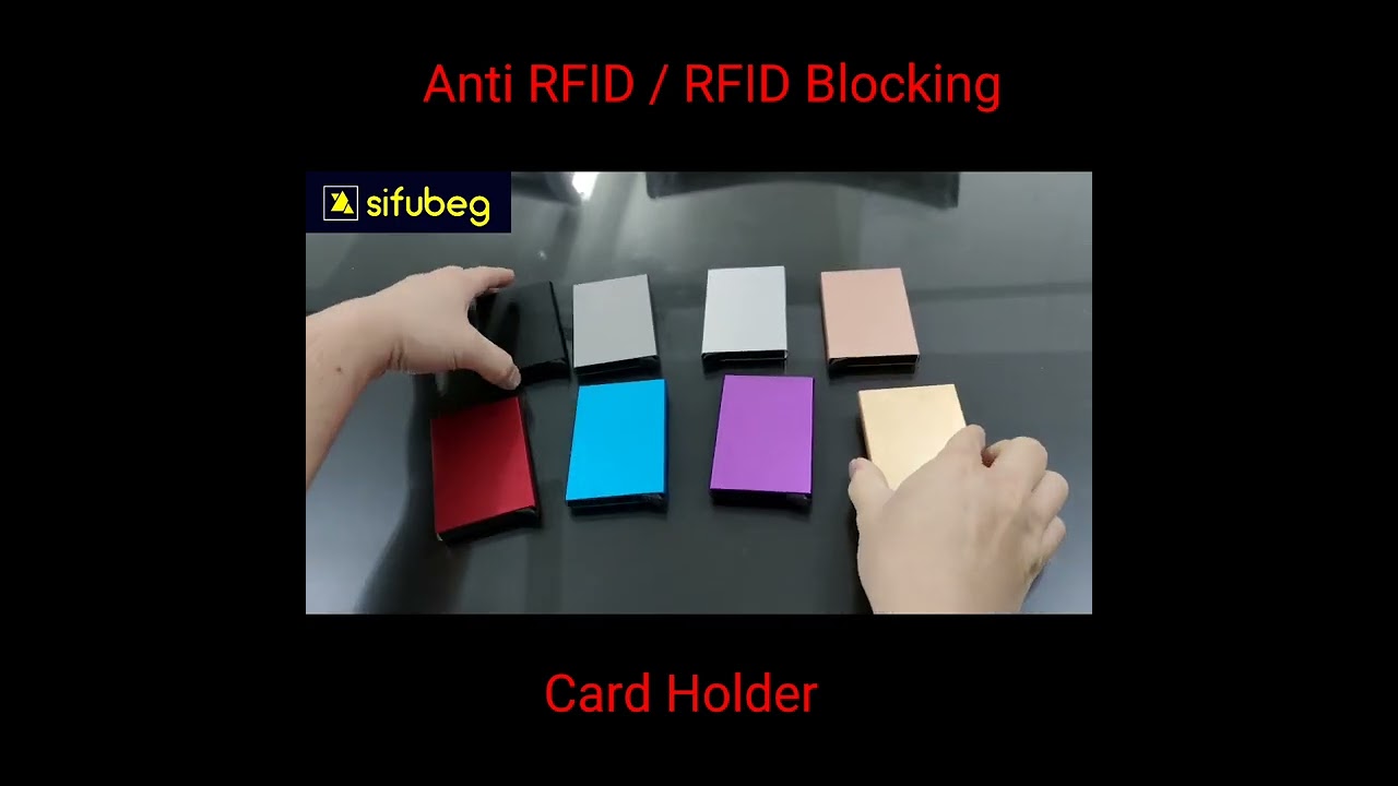 Anti-theft Id Credit Card Holder Porte Carte Thin Aluminium Metal