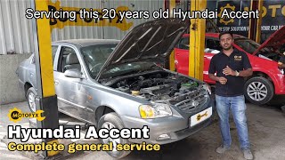20-Year-Old Hyundai Accent Complete General Service by MotoFyx | Expert Technicians | Genuine Spa...