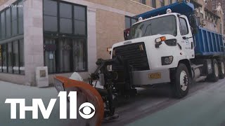Arkansas crews working to clear ice from city roads