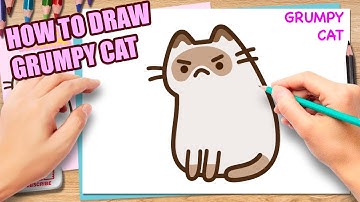 SUPER EASY | How to Draw Grumpy Cat