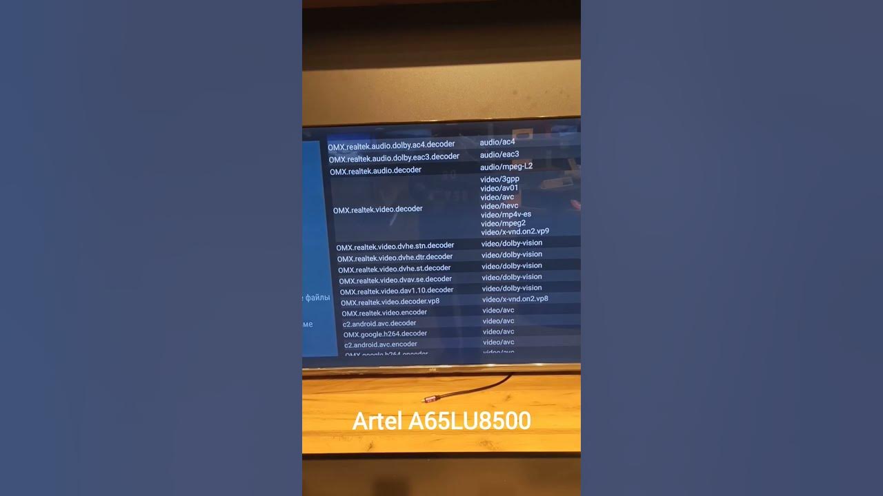 Artel A65LU8500 информация от поддержки кодеки - YouTube