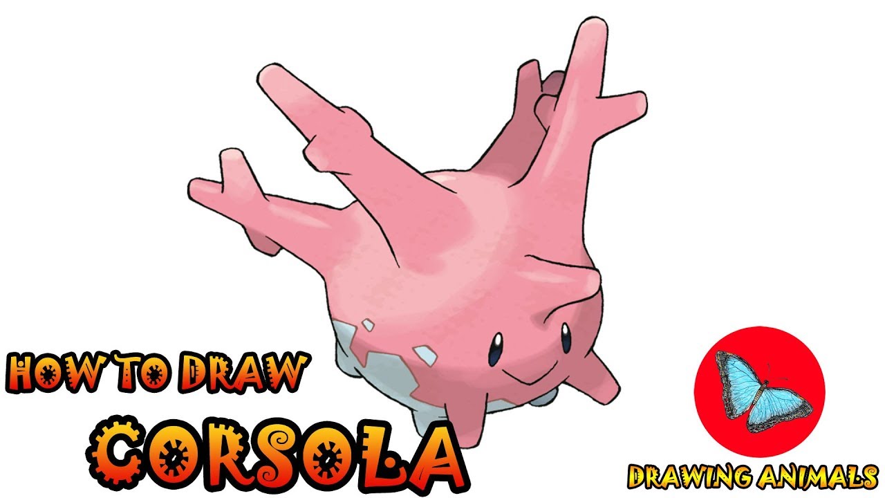 How To Draw Corsola Pokemon | Coloring and Drawing For Kids - YouTube