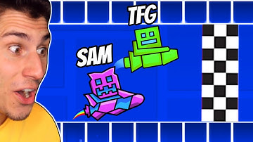 Racing My Wife In Geometry Dash Multiplayer!