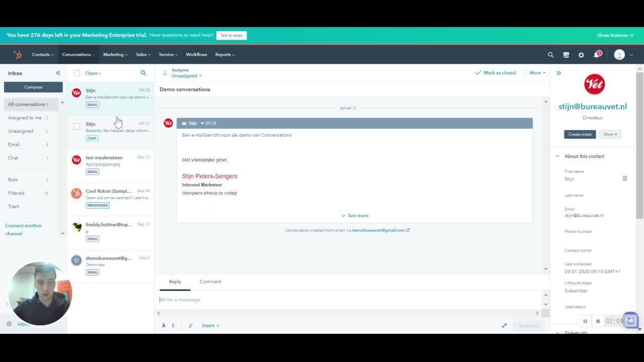 [DEMO] HubSpot Conversations YouTube