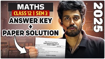 HS 2026 Class 12 Semester 3 Maths Answer Key ✅ উচ্চমাধ্যমিক Math Question Paper Solution 💯