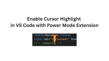 Install & Enable Power Mode Extension in VS Code | Highlight Cursor Effect