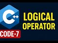 Logical operator with simple example , code-7 , subscribe my channel