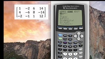 Solving an Augmented Matrix with the TI 84