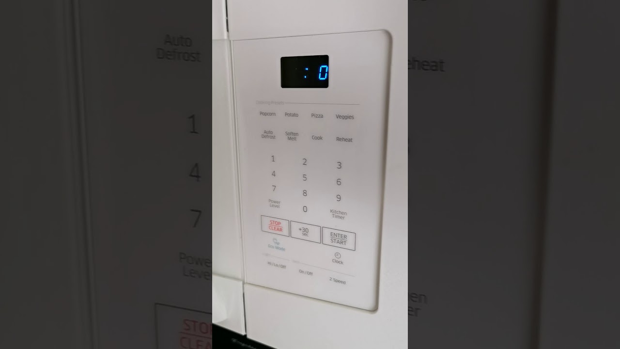 Power level setting on a Samsung microwave YouTube