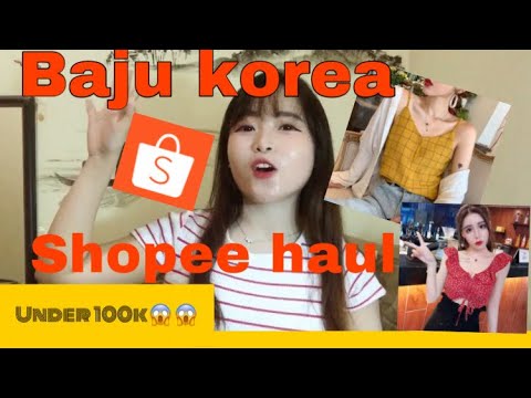  SHOPEE  HAUL  BAJU  KOREA  MURAH MULAI 6k  YouTube