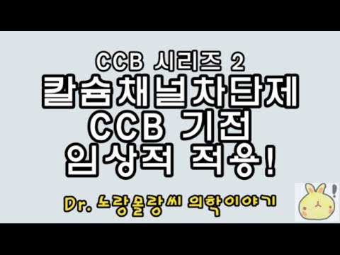 calcium channel blocker(CCB) mechanism(기전)과 indication(임상적응증, 용도)