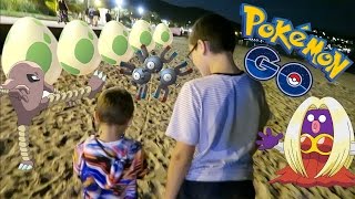 VLOG - ÉCLOSION D'OEUFS 10KM  et CHASSE AUX POKEMON SUR LA PLAGE DE NUIT - POKEMON GO - 1/2