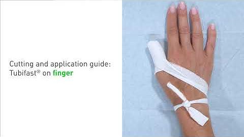 Cutting and applying Tubifast - application on finger