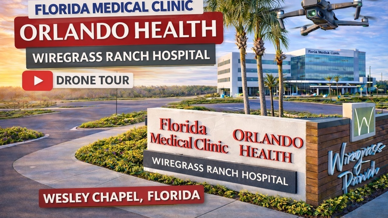 Florida Medical Clinic Orlando Health Wiregrass Ranch Hospital Wesley Chapel FL | Drone Tour 2026