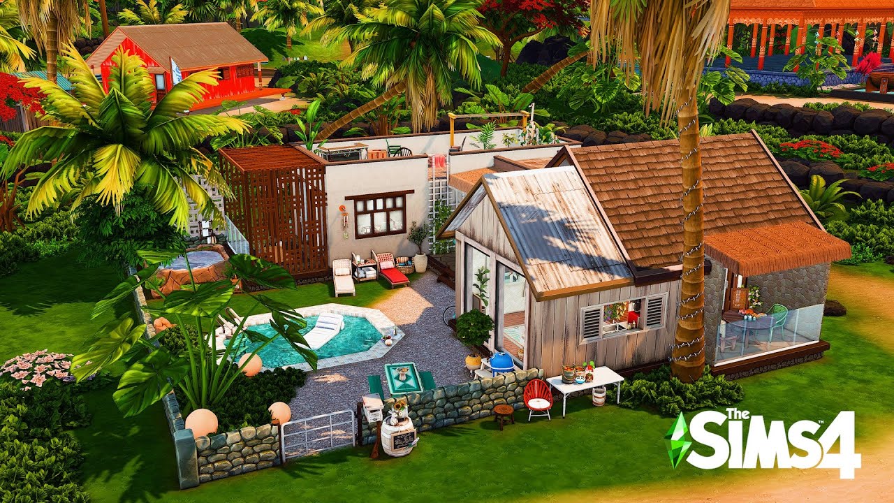 오래전 적은 버킷리스트를 펼쳐 보았다 거기 적혀있던 건 제주도 한 달 살기였다 (Jeju-Style Airbnb)｜심즈4 건축｜Sims4 Stop Motion Build｜NoCC