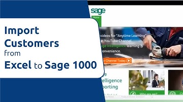 How to Import Customers from Excel to Sage 1000