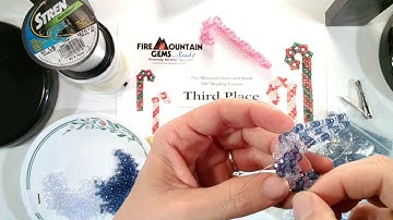 3D Beaded Candy Cane - large Part 2 of 2