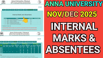 Anna University Internal Marks & Absentees Update✅#annauniversity #internalmarks #engineering #r2021
