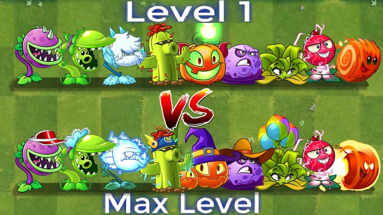 All Plants Level 1 vs Max Level - PvZ 2 Plant Vs Plant - YouTube