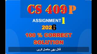 CS 409P ASSIGNMENT 1 SOLUTION SPRING 2026||CS 409P ASSIGNMENT 1 SOLUTION 2026