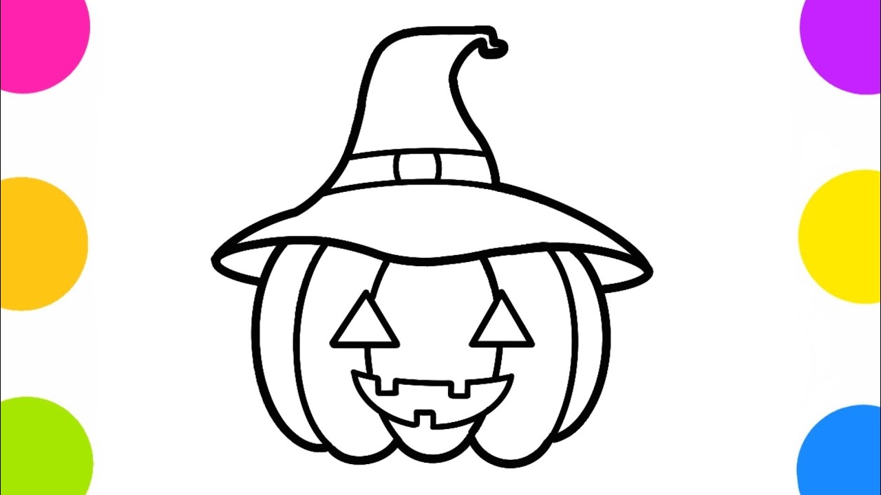 🎃COMO DESENHAR ABÓBORA DE HALLOWEEN 🎃  HOW TO DRAW HALLOWEEN PUMPKIN  COLORINDO E DESENHANDO 