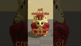 new robux shop creature apli stats and size comparison creatures of sonaria
