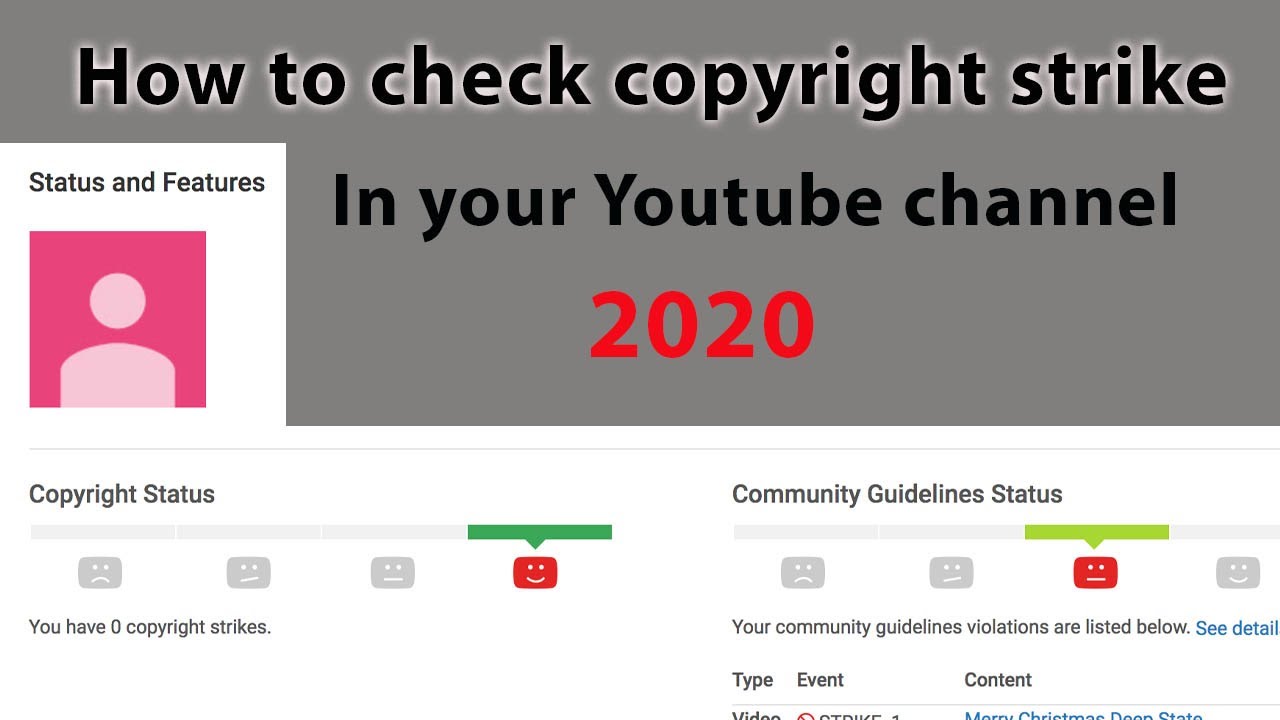 How to check copyright strike & community guidelines strike on youtube