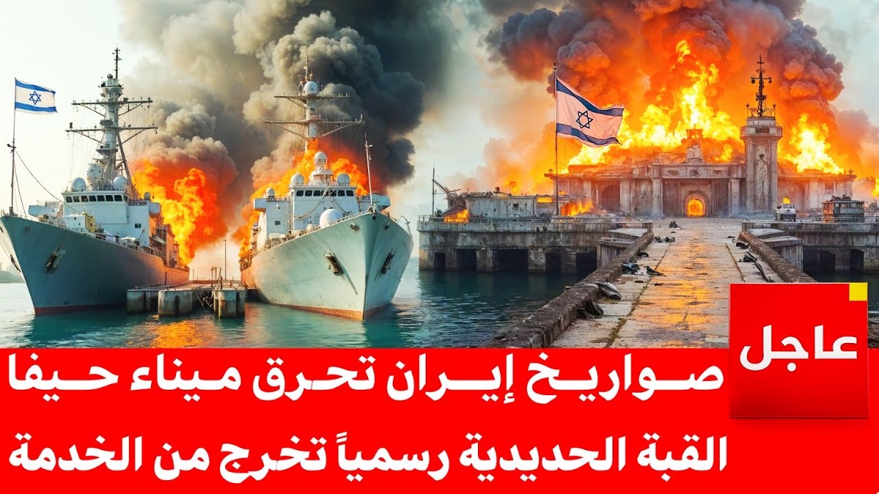صواريخ إيرانية تحرق وتدمر ميناء حيفا بالكامل | الصواريخ تصل ملاجئ إسرائيل وتفجرها